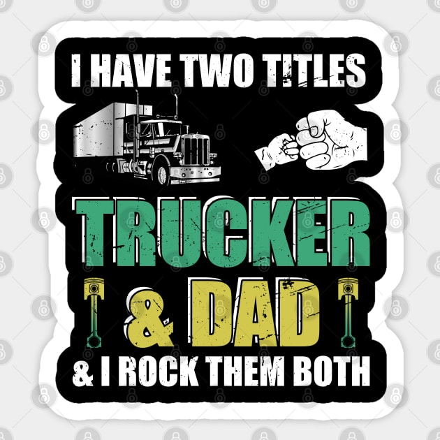 Funny Truck Driver transporter Trucker Dad Driving Lover Sticker by Benzii-shop 